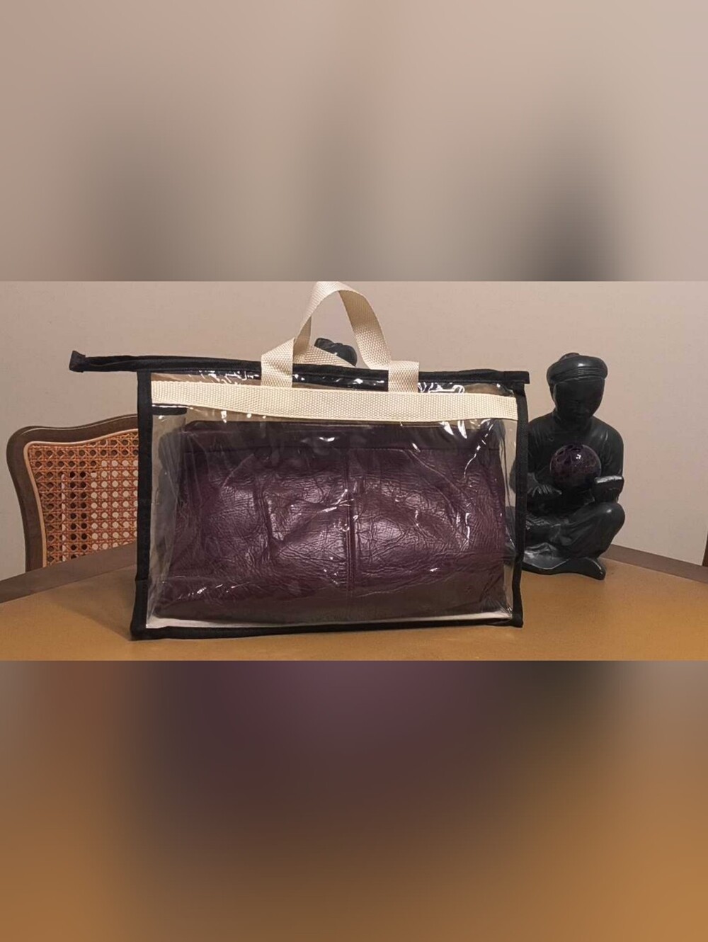 RARE Vtg Fleming-Joffe Burgundy Leather Cloud Clutch - Facile Frame